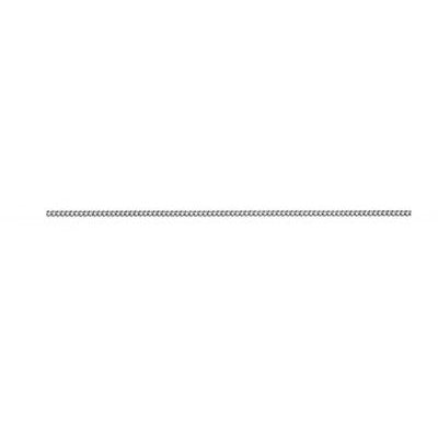 White Gold Diamond Cut Curb Chain - 45cm